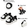 imageGINFIVE Toddler Girls Sneakers Little Girls Slip On Shoes Glitter Sneakers ToddlerGm05black