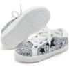 imageGINFIVE Toddler Girls Sneakers Little Girls Slip On Shoes Glitter Sneakers ToddlerGs09 Silver