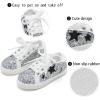 imageGINFIVE Toddler Girls Sneakers Little Girls Slip On Shoes Glitter Sneakers ToddlerGs09 Silver
