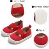 imageGINFIVE Toddler Girls Sneakers Little Girls Slip On Shoes School Sneakers ToddlerGf2001 Red