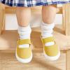 imageGINFIVE Toddler Girls Sneakers Little Girls Slip On Shoes School Sneakers ToddlerGf2001 Yellow