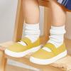 imageGINFIVE Toddler Girls Sneakers Little Girls Slip On Shoes School Sneakers ToddlerGf2001 Yellow