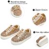 imageGINFIVE Toddler Girls Sneakers Little Girls Slip On Shoes School Sneakers ToddlerGm06champagne