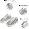 imageGINFIVE Toddler Girls Sneakers Little Girls Slip On Shoes School Sneakers ToddlerGm06silver