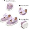 imageGINFIVE Toddler Girls Sneakers Little Girls Slip On Shoes School Sneakers ToddlerGm07purple