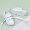 imageGINFIVE Toddler Girls Sneakers Little Girls Slip On Shoes School Sneakers ToddlerGm09white