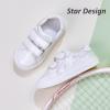 imageGINFIVE Toddler Girls Sneakers Little Girls Slip On Shoes School Sneakers ToddlerGm09white