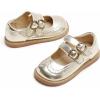 imageGINFIVE Toddler Little Girls Mary Janes Flats Girls Dress Shoes Kids ShoesGf285  Gold