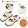 imageGINFIVE Toddler Little Girls Mary Janes Flats Girls Dress Shoes Kids ShoesGf285  White