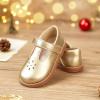 imageGINFIVE Toddler Little Girls Mary Janes Flats Girls Dress Shoes Kids ShoesGf391gold