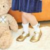 imageGINFIVE Toddler Little Girls Mary Janes Flats Girls Dress Shoes Kids ShoesGf391gold
