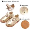 imageGINFIVE Toddler Little Girls Mary Janes Flats Girls Dress Shoes Kids ShoesGf391gold