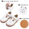 imageGINFIVE Toddler Little Girls Mary Janes Flats Girls Dress Shoes Kids ShoesGf391white