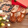 imageGINFIVE Toddler Little Girls Mary Janes Flats Girls Dress Shoes Kids ShoesGg04brown