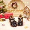 imageGINFIVE Toddler Little Girls Mary Janes Flats Girls Dress Shoes Kids ShoesGg06black