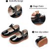 imageGINFIVE Toddler Little Girls Mary Janes Flats Girls Dress Shoes Kids ShoesGr01black