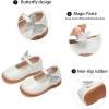 imageGINFIVE Toddler Little Girls Mary Janes Flats Girls Dress Shoes Kids ShoesGr01white