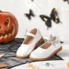 imageGINFIVE Toddler Little Girls Mary Janes Flats Girls Dress Shoes Kids ShoesGr01white