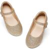 imageGINFIVE Toddler Girls Dress Shoes Little Girls Mary Janes Ballerina Flats Shoes ToddlerGh26  Glitter Gold