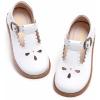 imageGINFIVE Toddler Girls Dress Shoes Little Kids Flats School Mary Janes ShoesGf286white