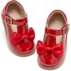 imageGINFIVE Toddler Girls Dress Shoes Little Kids Flats School Mary Janes ShoesGf397red
