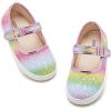imageGINFIVE Toddler Girls Sneakers Little Girls Slip On Shoes Glitter Sneakers ToddlerGm01rainbowpink
