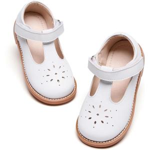 imageGINFIVE Toddler Girls Dress Shoes Little Kids Flats School Mary Janes ShoesGn52white