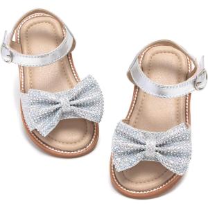 imageGINFIVE Toddler Girls Sandals Girls Toddler Sandals Little Girls Kids ShoesGfs02silver