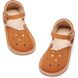 imageGINFIVE Toddler Girls Sandals Girls Toddler Sandals Little Girls Kids ShoesGg22brown