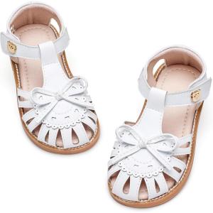 imageGINFIVE Toddler Girls Sandals Girls Toddler Sandals Little Girls Kids ShoesGg24white