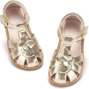 imageGINFIVE Toddler Girls Sandals Girls Toddler Sandals Little Girls Kids ShoesGg26gold