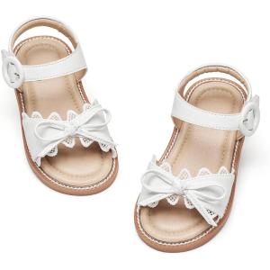 imageGINFIVE Toddler Girls Sandals Girls Toddler Sandals Little Girls Kids ShoesGg31white