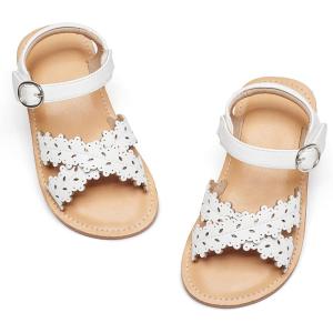 imageGINFIVE Toddler Girls Sandals Girls Toddler Sandals Little Girls Kids ShoesGg35white