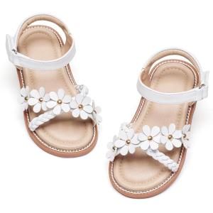 imageGINFIVE Toddler Girls Sandals Girls Toddler Sandals Little Girls Kids ShoesGg36white