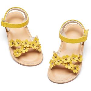 imageGINFIVE Toddler Girls Sandals Girls Toddler Sandals Little Girls Kids ShoesGg37yellow