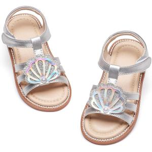 imageGINFIVE Toddler Girls Sandals Girls Toddler Sandals Little Girls Kids ShoesGg38silver