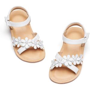 imageGINFIVE Toddler Girls Sandals Girls Toddler Sandals Little Girls Kids ShoesGg40white