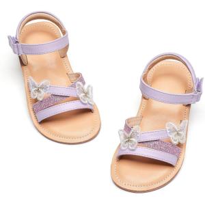 imageGINFIVE Toddler Girls Sandals Girls Toddler Sandals Little Girls Kids ShoesGg50purple