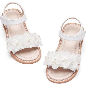 imageGINFIVE Toddler Girls Sandals Girls Toddler Sandals Little Girls Kids ShoesGg54white