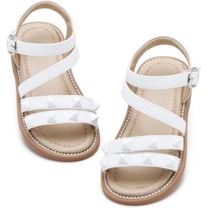 imageGINFIVE Toddler Girls Sandals Girls Toddler Sandals Little Girls Kids ShoesGn06white