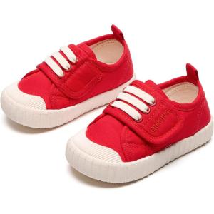 imageGINFIVE Toddler Girls Sneakers Little Girls Slip On Shoes School Sneakers ToddlerYb01red