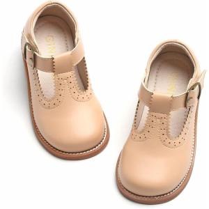 imageGINFIVE Toddler Little Girls Mary Janes Flats Girls Dress Shoes Kids ShoesGf07  Nude