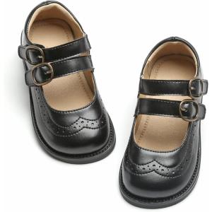 imageGINFIVE Toddler Little Girls Mary Janes Flats Girls Dress Shoes Kids ShoesGf285  Black