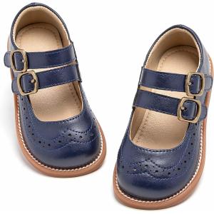 imageGINFIVE Toddler Little Girls Mary Janes Flats Girls Dress Shoes Kids ShoesGf285  Blue