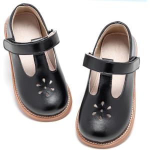 imageGINFIVE Toddler Little Girls Mary Janes Flats Girls Dress Shoes Kids ShoesGf391black