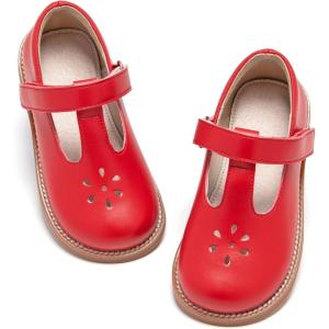 imageGINFIVE Toddler Little Girls Mary Janes Flats Girls Dress Shoes Kids ShoesGf391red
