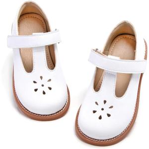 imageGINFIVE Toddler Little Girls Mary Janes Flats Girls Dress Shoes Kids ShoesGf391white