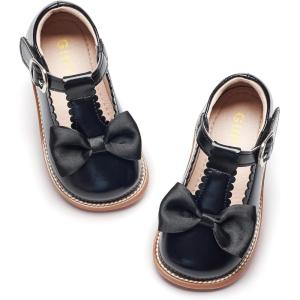 imageGINFIVE Toddler Little Girls Mary Janes Flats Girls Dress Shoes Kids ShoesGf393black