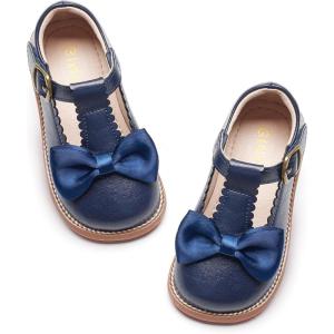 imageGINFIVE Toddler Little Girls Mary Janes Flats Girls Dress Shoes Kids ShoesGf393blue