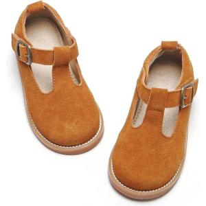 imageGINFIVE Toddler Little Girls Mary Janes Flats Girls Dress Shoes Kids ShoesGf655 Brown